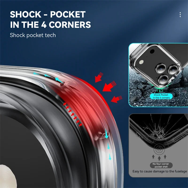 Hybrid Armor Transparent Protective Case for iPhone 17 Series