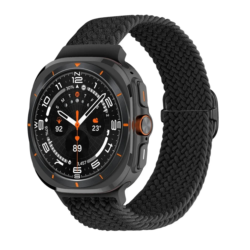 Nylon Woven Adjustable Buckle Watch Band for Samsung Galaxy Watch Ultra 2