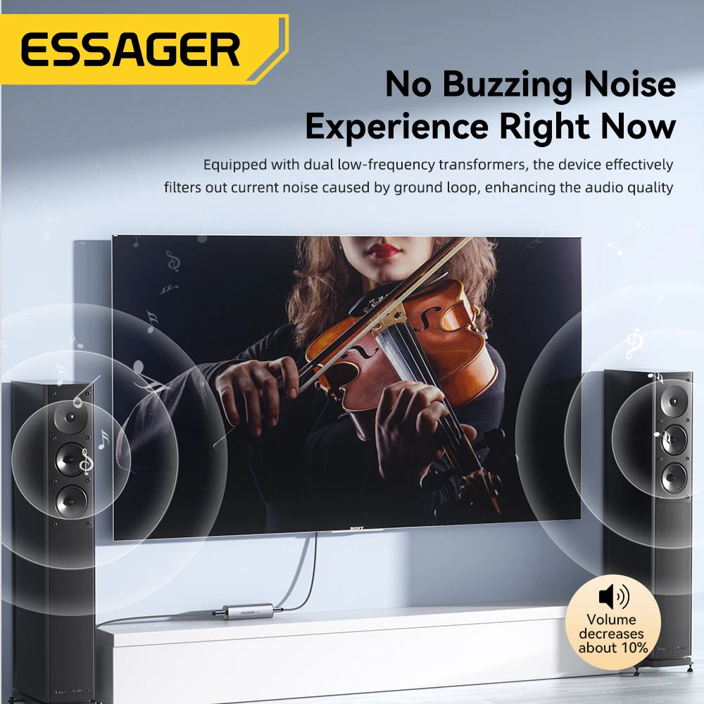 Essager 3.5mm Audio Ground Loop Noise Isolator