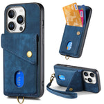 Shockproof Leather Wallet Case with Kickstand & Card Holder for iPhone 16 Series