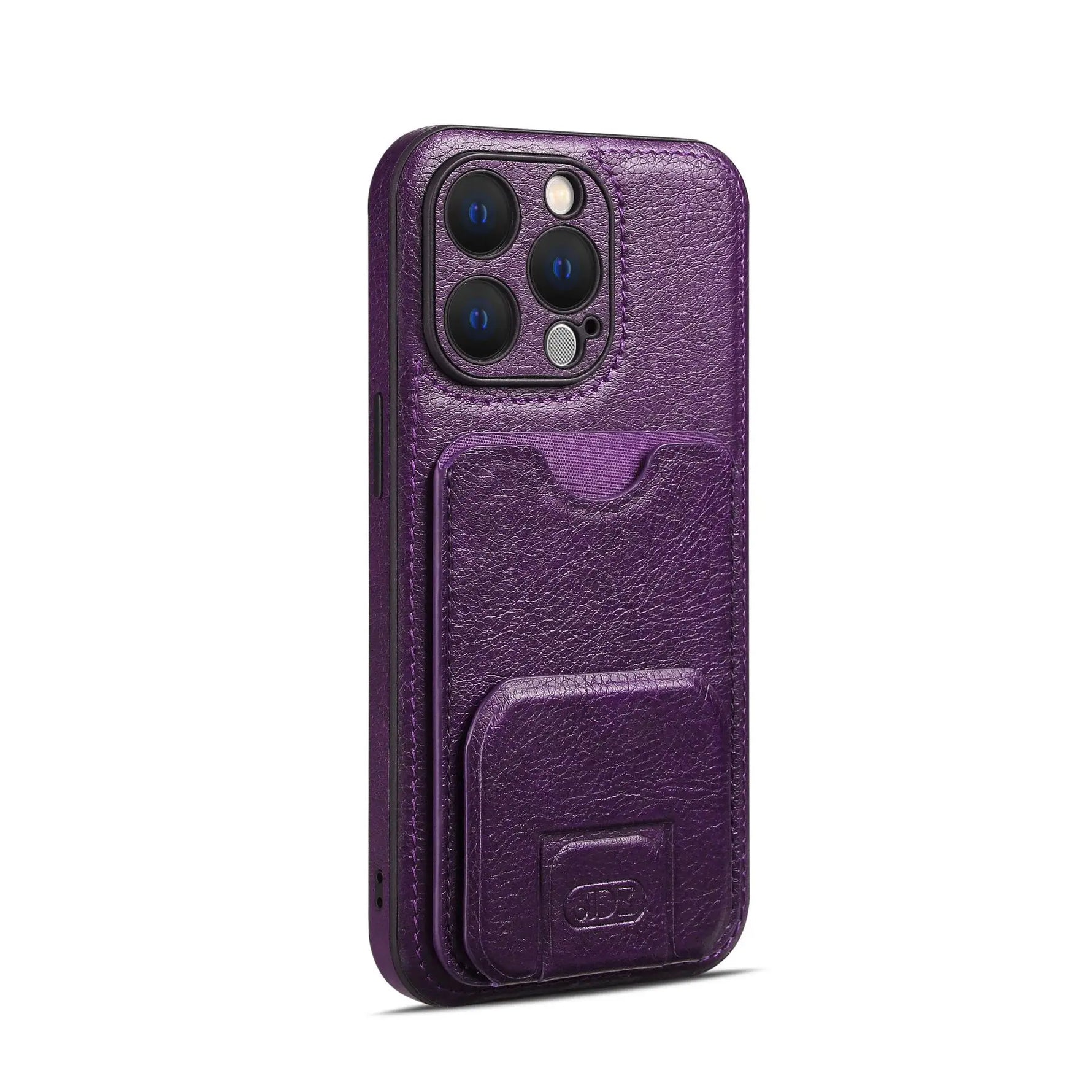 Shockproof Leather Wallet Case with Kickstand for iPhone 15 Series