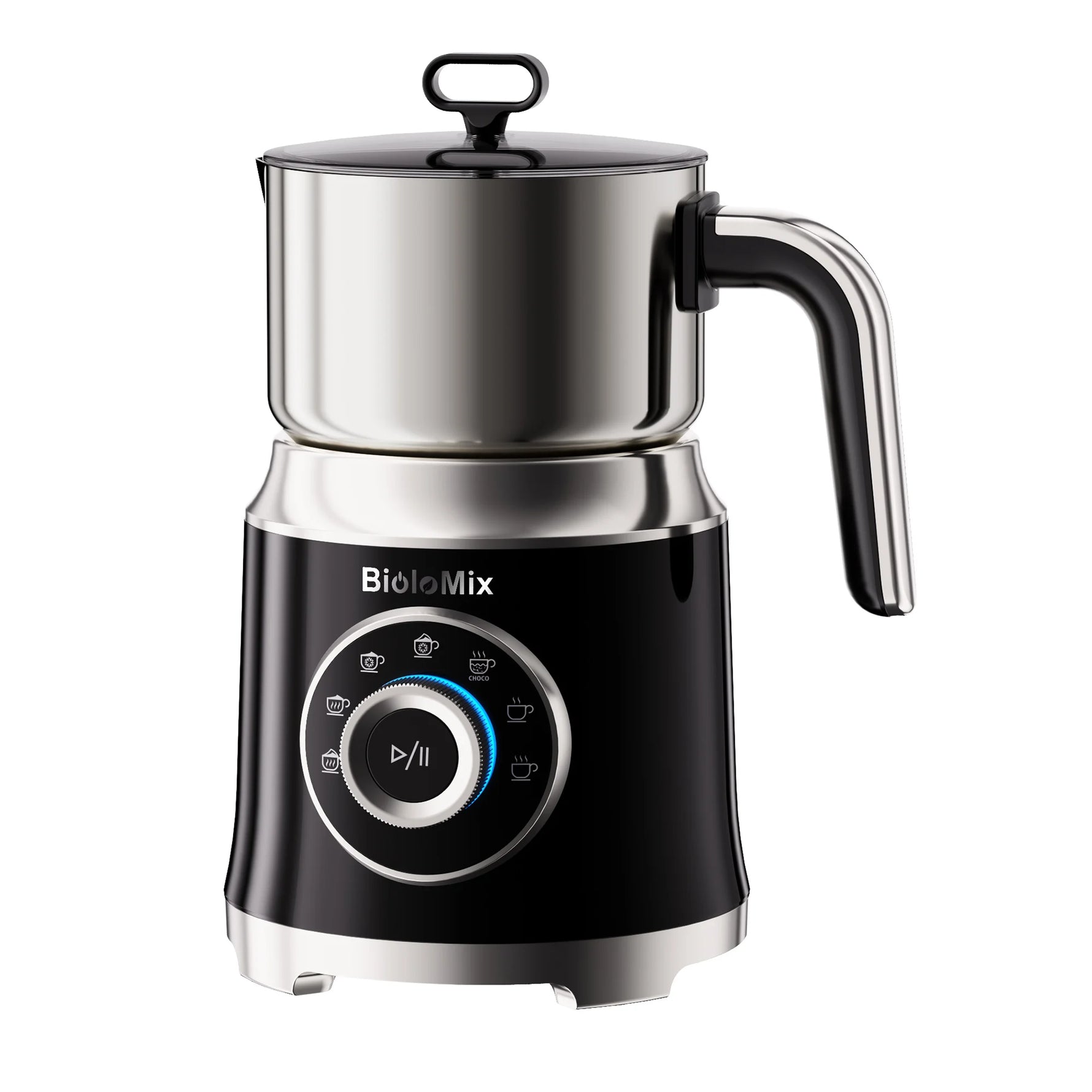 BioloMix BMF201 7-In-1 Electric Milk Frother Hot And Cold Foam Maker