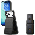 Multi-Functional Twill Weave Leather Wallet Case with Up-Down Opening & RFID Protection for iPhone 17 Series