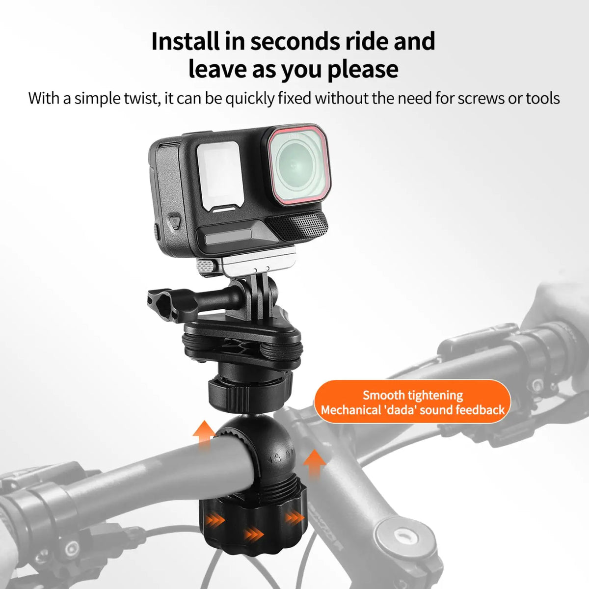 Three-Axis Vibration Damping Bike Handlebar Mount