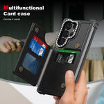 Luxury Glitter Bling Wallet Flip Phone Case with Card Slot Holder for Samsung Galaxy S24 Series
