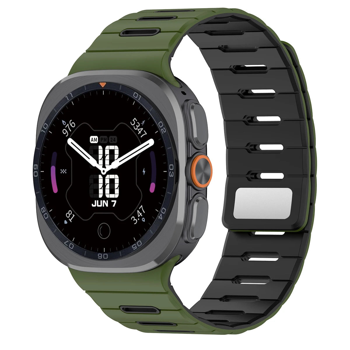 Silicone Sports Band with Magnetic Clasp Closure for Samsung Galaxy Watch Ultra 2