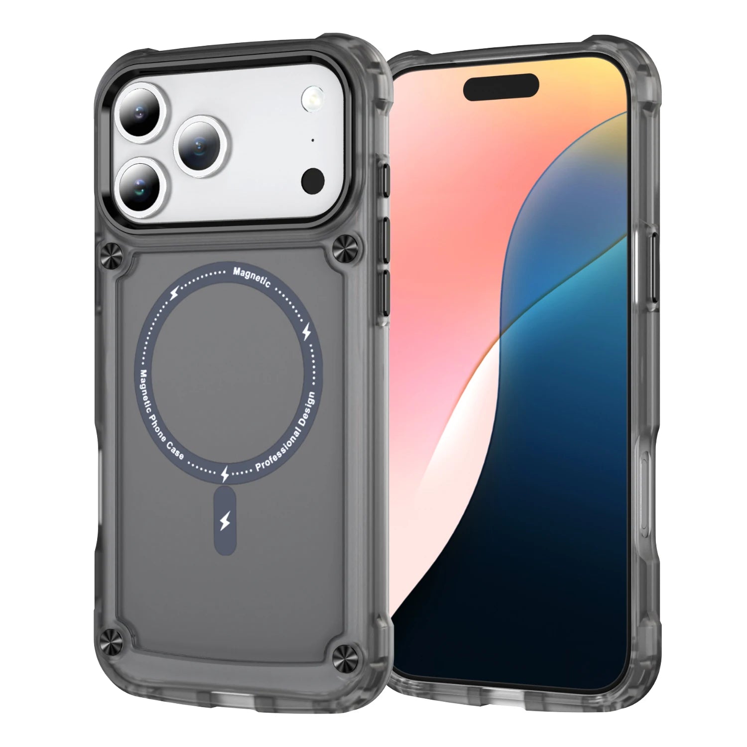 Armor Shockproof MagSafe Case with TPU Frame & Translucent Acrylic Back for iPhone 17 Series
