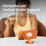 Dual-Sided Magnetic Foldable Phone Stand with Built-In Mirror