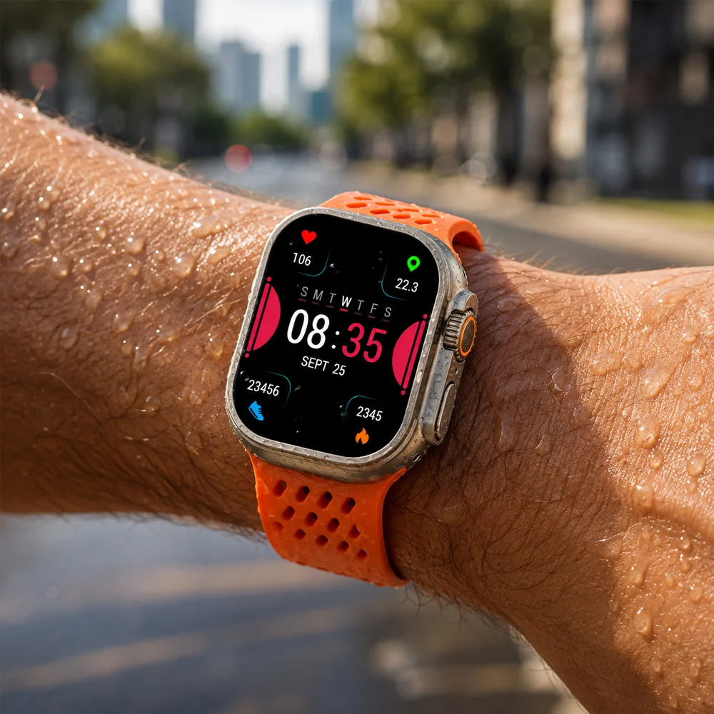 Perforated Silicone Band with Magnetic Closure for Apple Watch