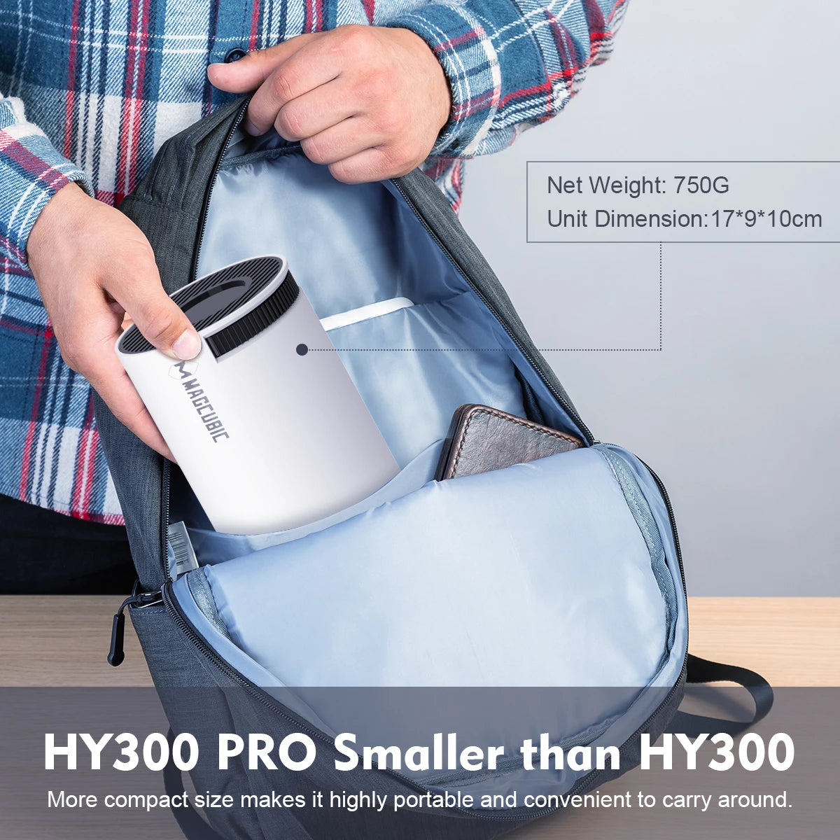 Magcubic HY300 Pro 180° Rotating Portable Projector