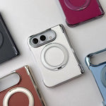 Leather Shockproof MagSafe Case with 360° Rotating Ring Stand for iPhone Duo