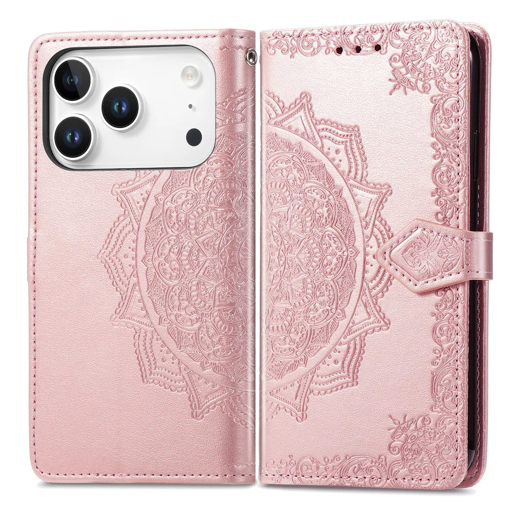 iPhone 17 Series Purse-Style Flip Leather Wallet Case with Card Slots & Stand