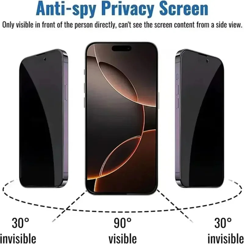 4-Pack Anti-Spy Hydrogel Privacy Screen Protector for iPhone 16 Series