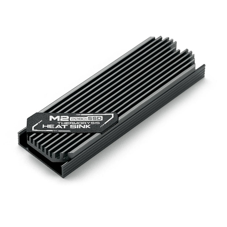 M.2 2280 Aluminum SSD Heat Sink with 45° Fins