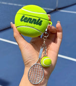 Flocked Tennis Ball Protective Case with Carabiner Keychain for AirPods Pro 2