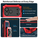 Metal Full-Body Case with Tempered Glass and Camera Stand for iPhone 17 Series