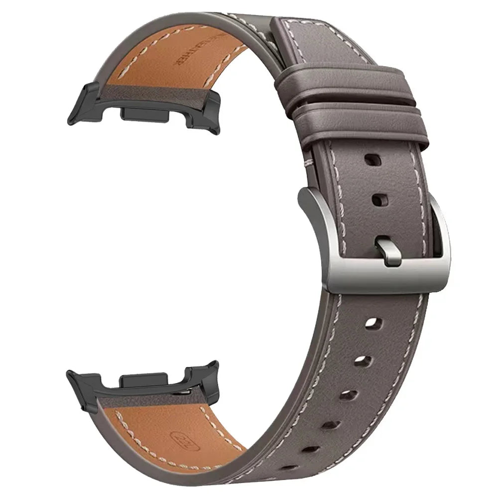 Leather Quick-Release Watch Strap with Pin Buckle Adjustment for Samsung Galaxy Watch 8 & Galaxy Watch 8 Classic