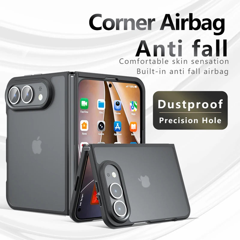 Matte PC+TPU Shockproof Case with Corner Airbag Protection for iPhone Duo