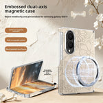 Luxury Magnetic Embossed Leather Case for Samsung Galaxy Z Fold 8