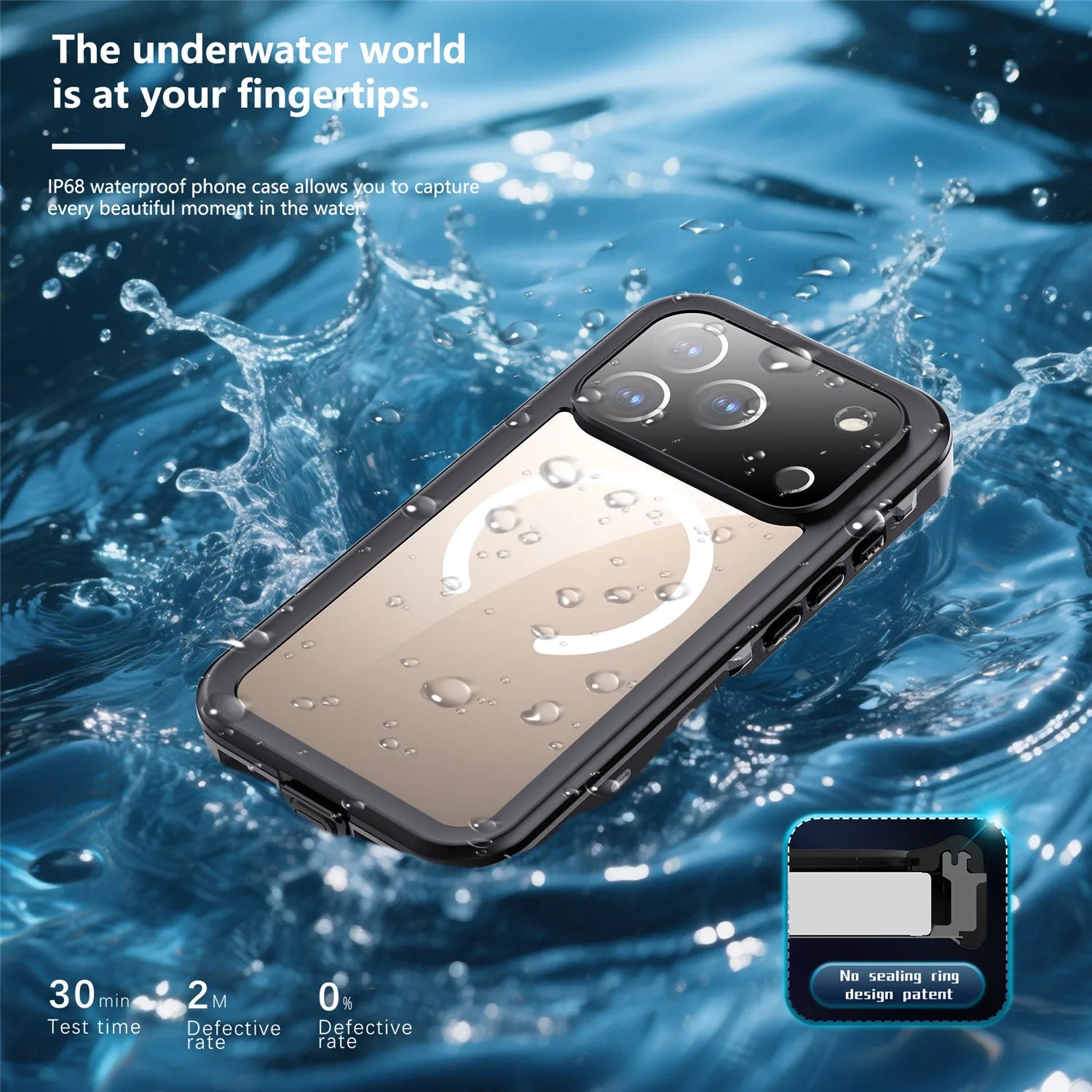 Full-Sealed Diving IP68 Waterproof MagSafe Case for iPhone 17 Series