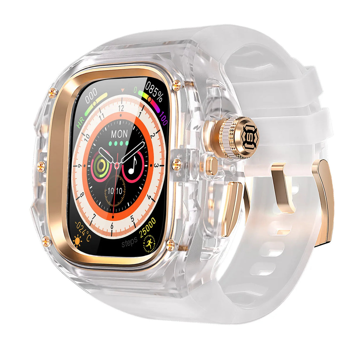 Clear Rugged Case with Silicone Band for Apple Watch Ultra