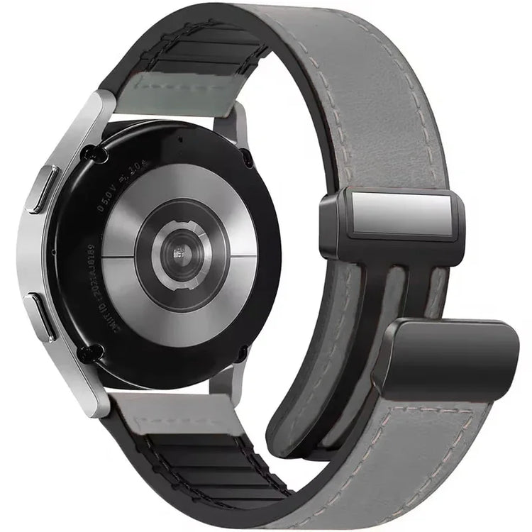 Durable Leather + Silicone Strap for Samsung Galaxy Watch 6 &  Galaxy Watch 6 Classic