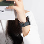 Waffle-Textured Silicone Watch Band with Pin Buckle for Samsung Galaxy Watch 9
