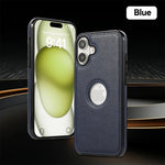 Retro Leather Shockproof Phone Case for iPhone 16 Series