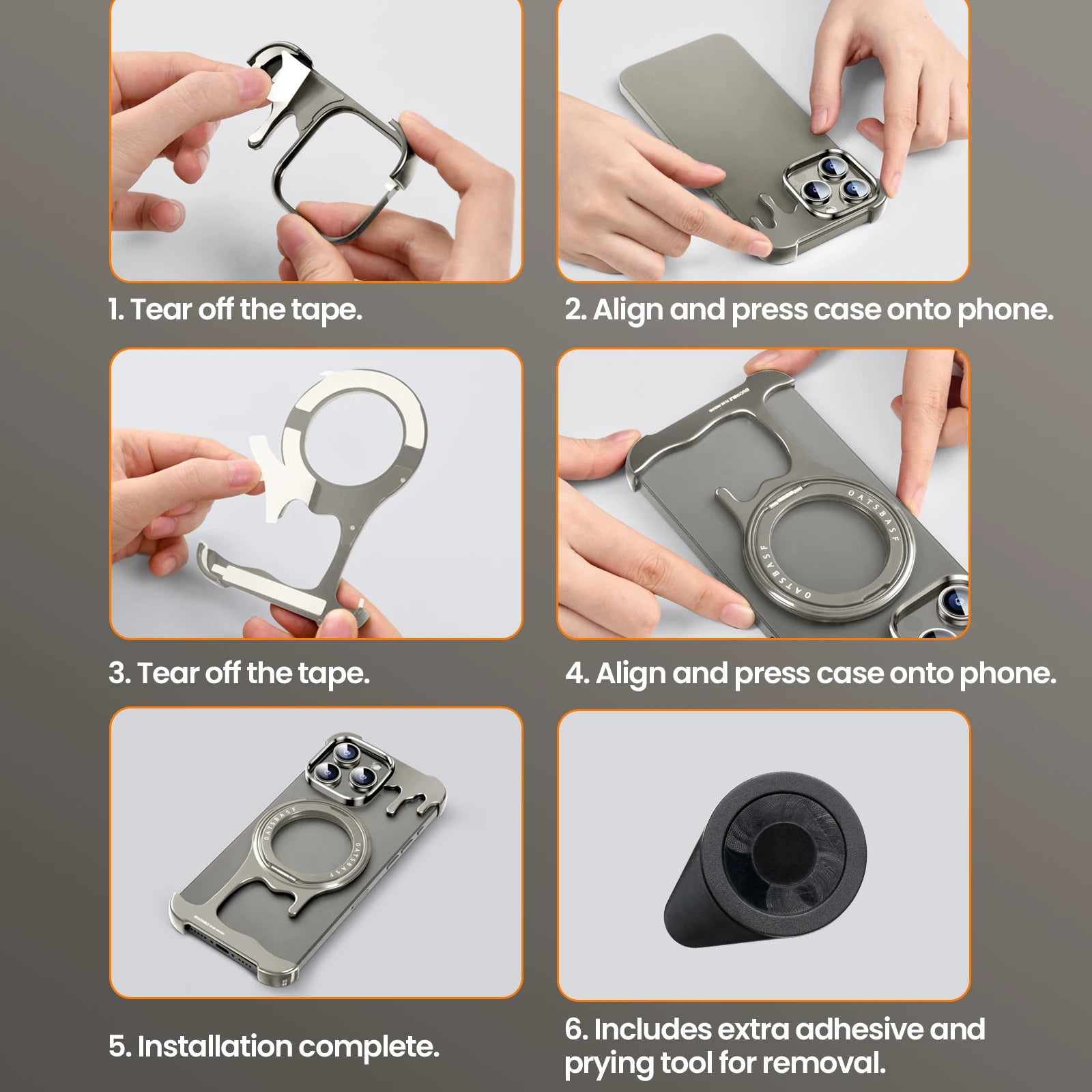 MagSafe Phone Case with 360° Rotation Finger Ring for iPhone 15 Series