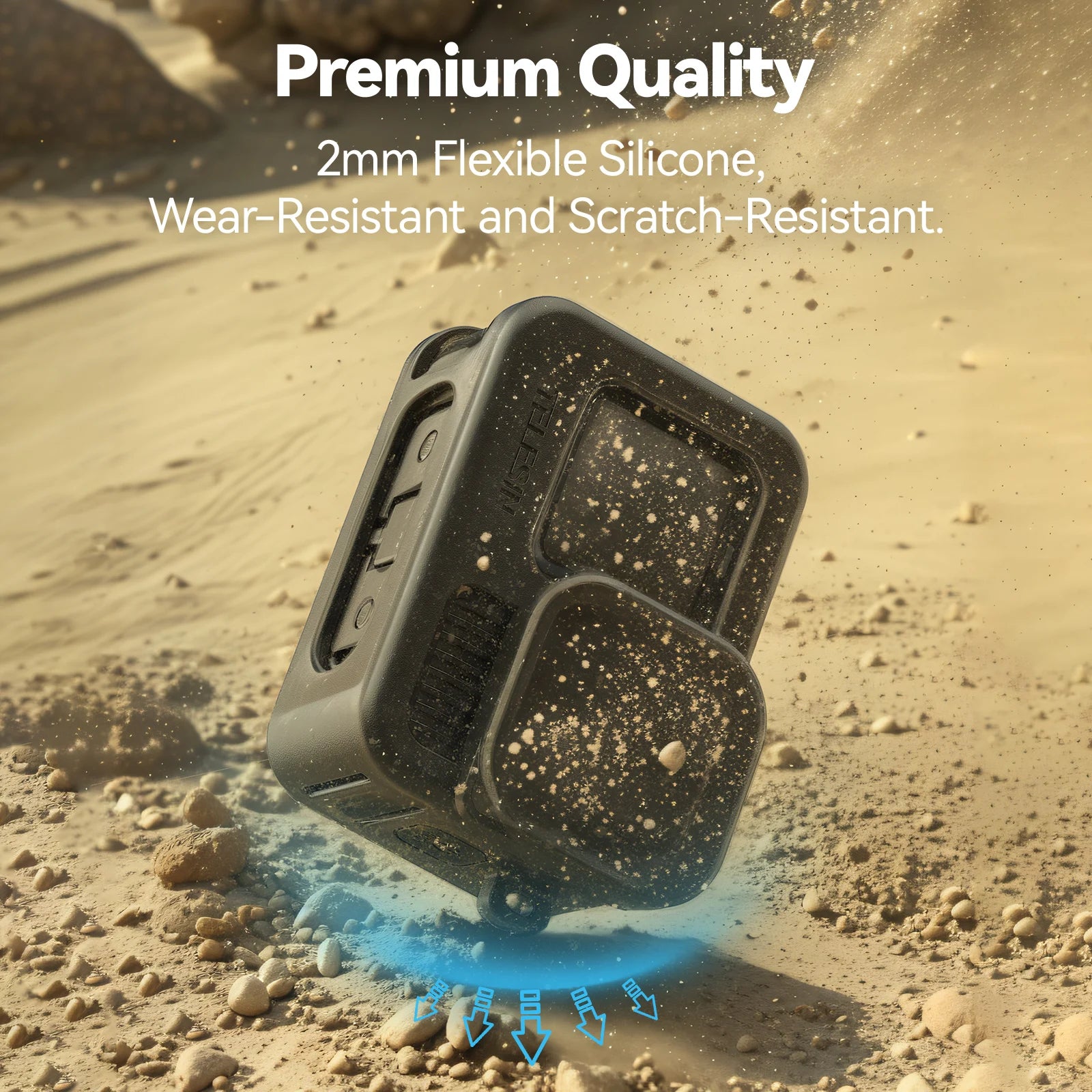 TELESIN Silicone Protective Case with Straps for GoPro Action Cameras