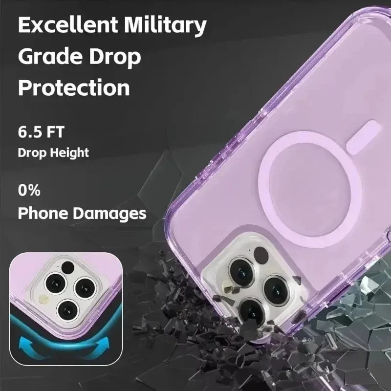 Heavy Duty Clear Protective MagSafe Case with Belt Clip for iPhone 17 Series