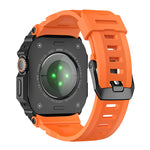 Heavy Duty Metal Bumper Case with Silicone Strap for Apple Watch Ultra 3