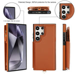 Crossbody Leather Flip Wallet Case for Samsung Galaxy S25 Series