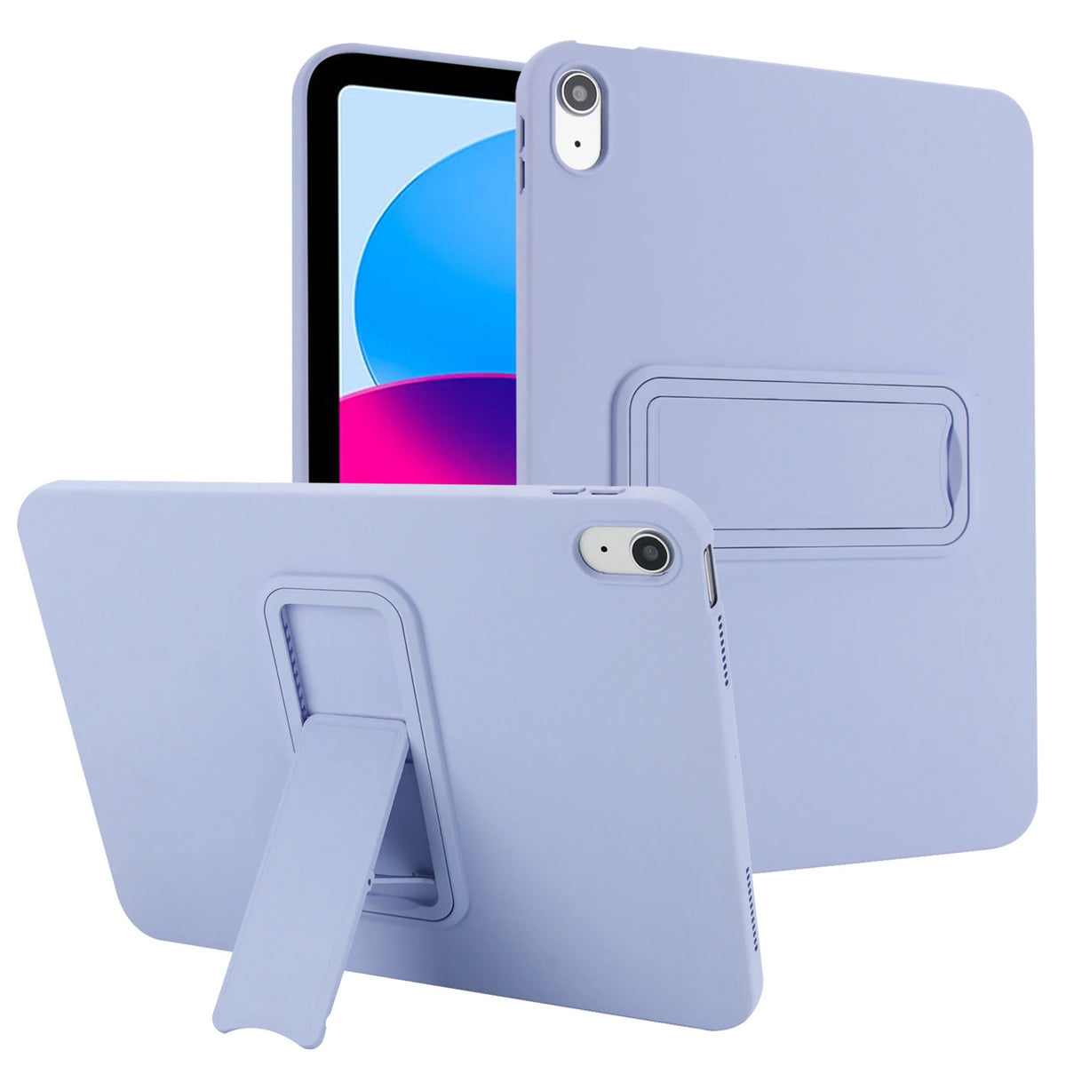 Silicone Rubber Shockproof Kickstand Case with Raised Edge Protection for iPad Air M4 (2026)