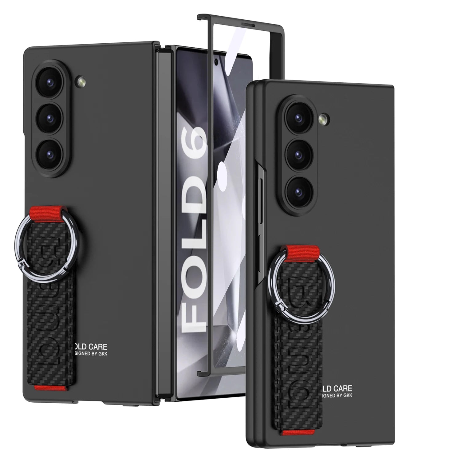 Shockproof Hard PC Case with Wrist Strap Ring for Samsung Galaxy Z Fold 6