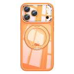 Clear MagSafe Case with Rotating Ring Stand and Removable Camera Protector for iPhone 17 Series