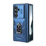 Rugged Armor Case with Sliding Camera Cover and Ring Stand for Samsung Galaxy Z Fold 8 Ultra