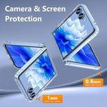 Samsung Galaxy Z Flip 7 Clear Magnetic Case with Built-in Screen Protector