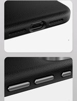 Luxury Leather MagSafe Case with Metal Camera Guard for iPhone 17 Series