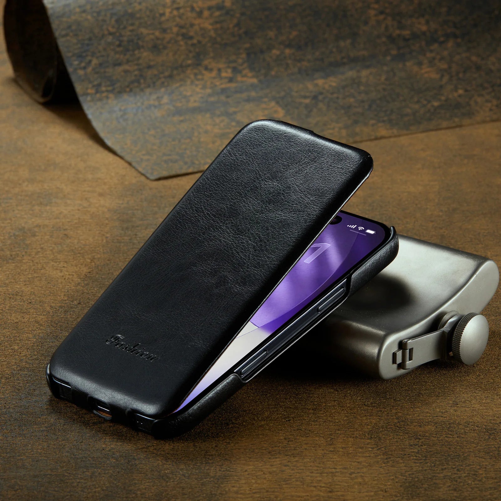 Shockproof Retro Leather Vertical Flip Case for iPhone 17 Series