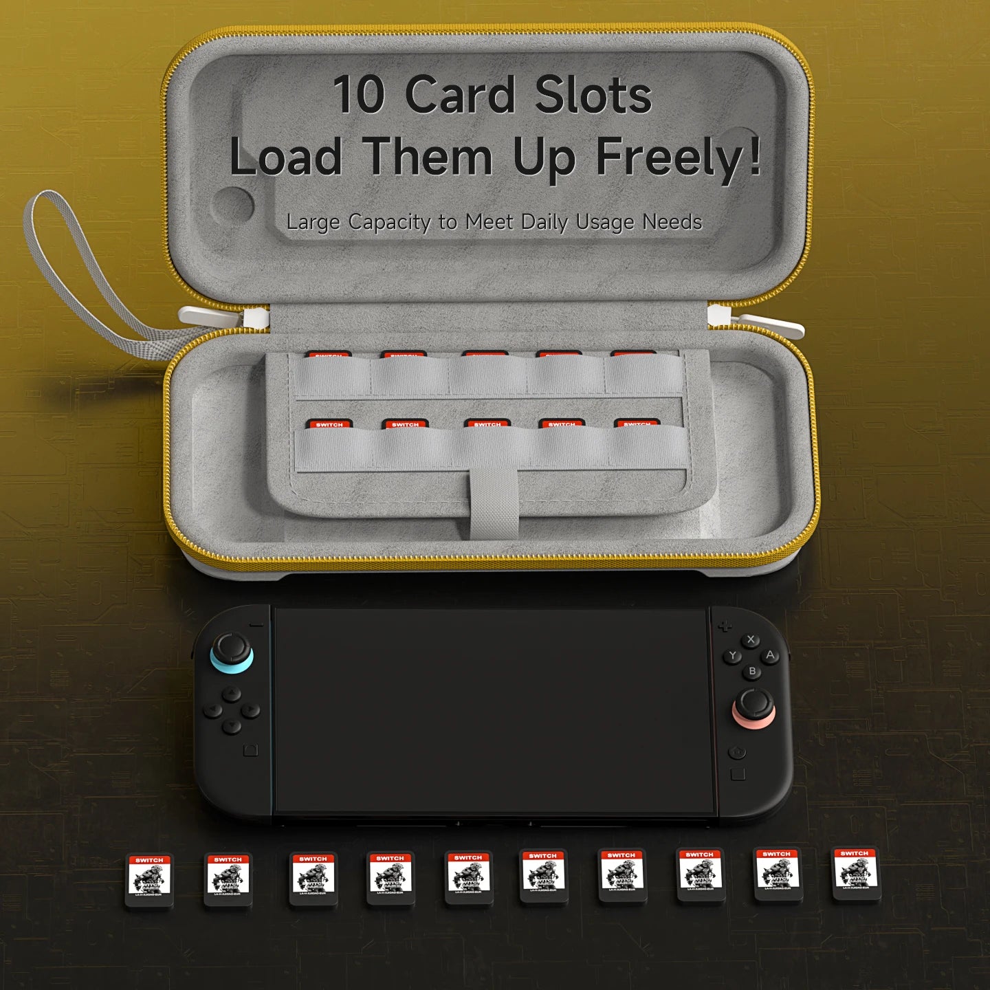 Nintendo Switch 2 Portable Travel Case With 10 Game Cartridge Slots