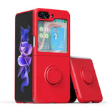 Liquid Silicone Phone Case with Ring Holder & Grip Stand for Samsung Galaxy Z Flip 6