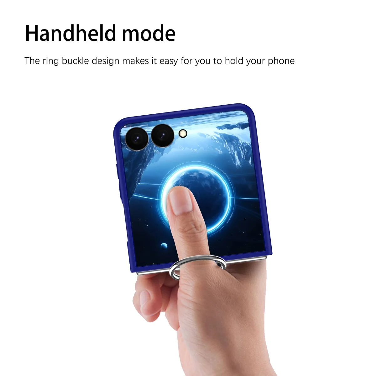 Shockproof Flip Case with Metal Ring for Samsung Galaxy Z Flip 8