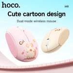 HOCO M9 Cute Cartoon Cat Wireless Bluetooth Mouse with Dual-Mode Connectivity