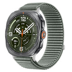Woven Nylon Velcro Watch Strap with Metal Connector Heads for Samsung Galaxy Watch Ultra 2