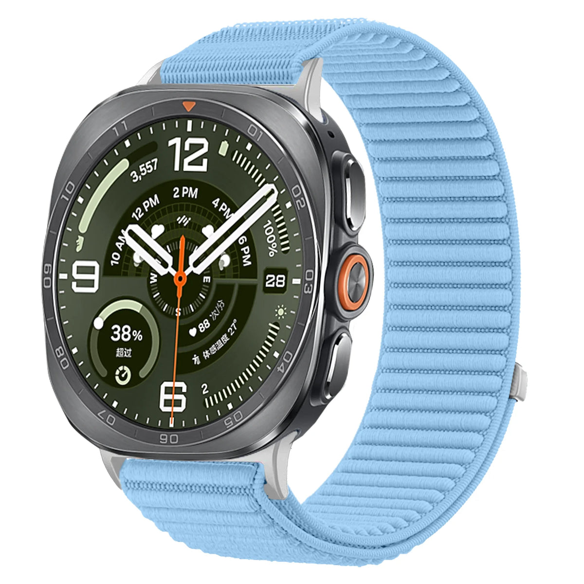 Breathable Ribbed Nylon Watch Strap for Samsung Galaxy Watch Ultra 2