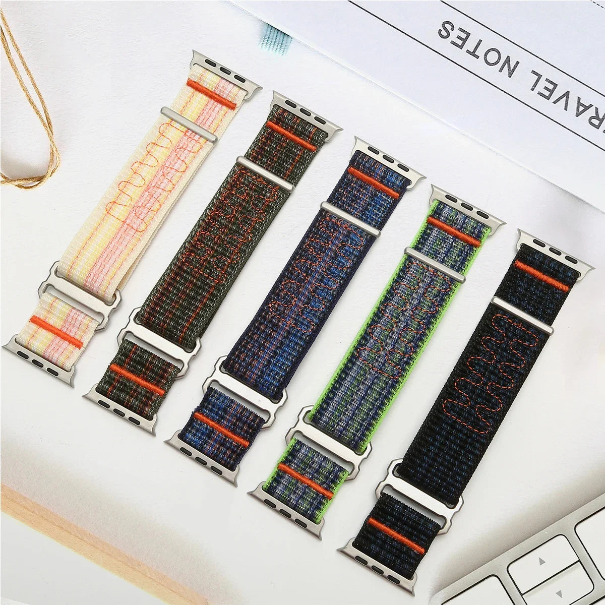 Nylon Trail Loop Strap with Metal Quick-Release Connectors for Apple Watch