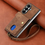 Leather Kickstand Case with Card Pocket for Samsung Galaxy Z Fold 8 Ultra