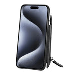 Protective Leather Zipper Wallet Case for iPhone 16 Series