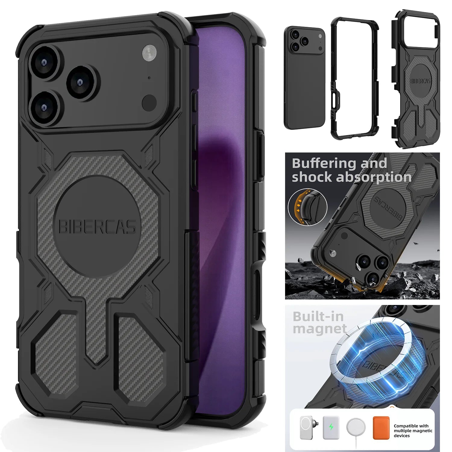 Shockproof Frosted MagSafe Case for iPhone 17 Series